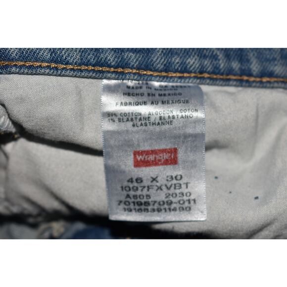 WRANGLER NEW $45 Five Star Premium Denim Comfort‎ Flex Relaxed Jean Men's 46 - Picture 4 of 4
